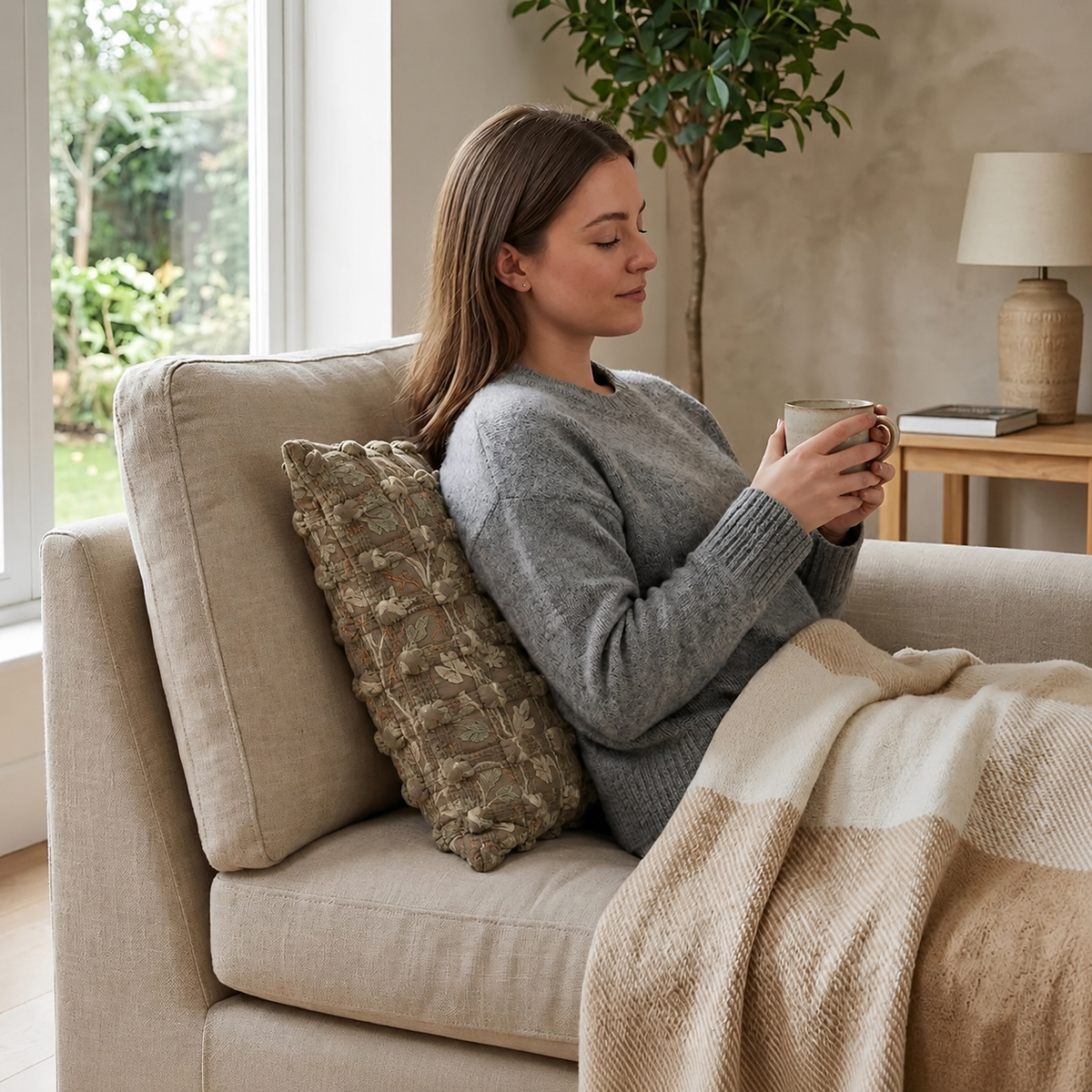 Geometric Bubble Cushion Cover